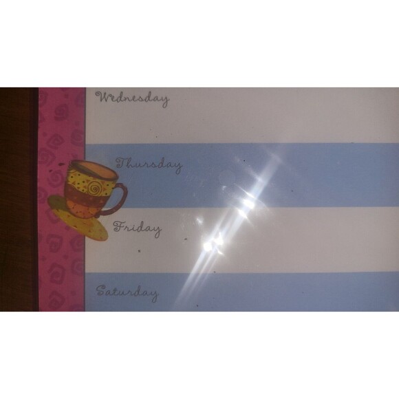 Weekly Undated 8x6 Planner Magnetic Tear Away Sheet 52 Sheet / New - Picture 2 of 4